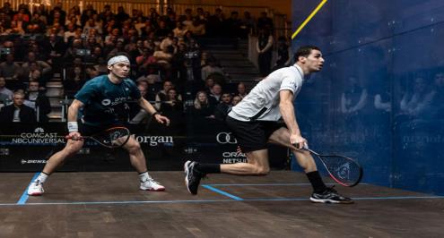 فرج والشربيني وجوهر في نهائي الرجال والسيدات ببطولة جي بي مورجان للإسكواش